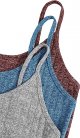 Women's 3 Sets Rib Knit Lounge Set Crop Cami Top and Tie Front Shorts Sleepwear Pajama Set